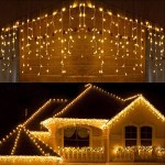 180 LED-es karácsonyi jégcsap fényfüzér, izzósor, 9 m - hideg,meleg fehér és kék